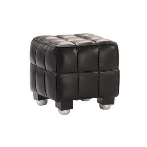 square-bubble-footstool-black